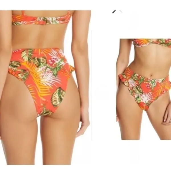 NEW DOLCE VITA BIKINI swim BOTTOM red orange NWT - Image 5