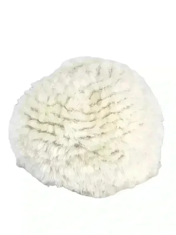 Vintage Hat Hansen Faux Fur White Winter Made In The Usa Adjustable Cap - Image 9