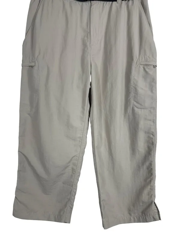The North Face Women’s Hiking Cargo Capri Beige Nylon Trail Outdoor Pants L - Image 7