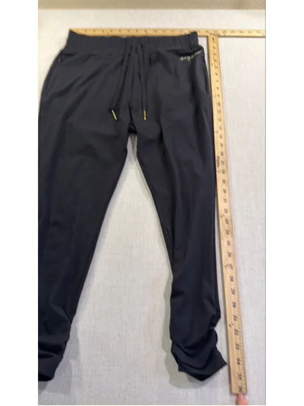 Gymshark Whitney Simmons Women’s Ruched Cuffed Joggers Black Size Medium - Image 6