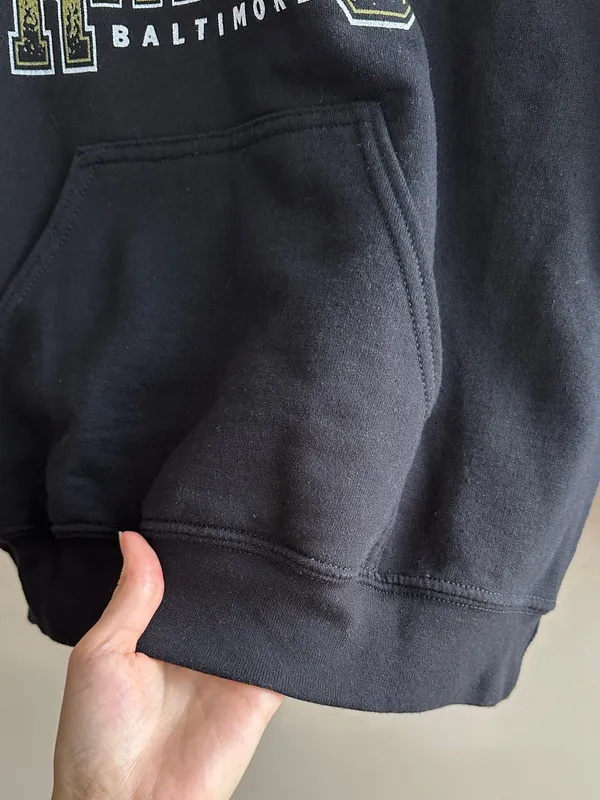 Junk Food Women’s Mickey Mouse Baltimore Ravens Black Hoodie, Size Small - Image 10