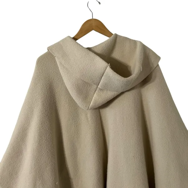 FREE PEOPLE All I Need Cozy Duster Beige Cape Kimono Hood Sweater Cardigan - Image 11