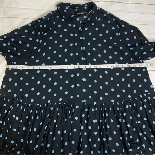 Zara Woman Oversized Drop Waist Polka Dot Tunic Size Medium - Image 7