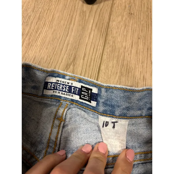 Vintage‎ GAP Reverse Fit MOM Jeans Womens 10T Light High Rise Tapered 90s Denim - Image 3