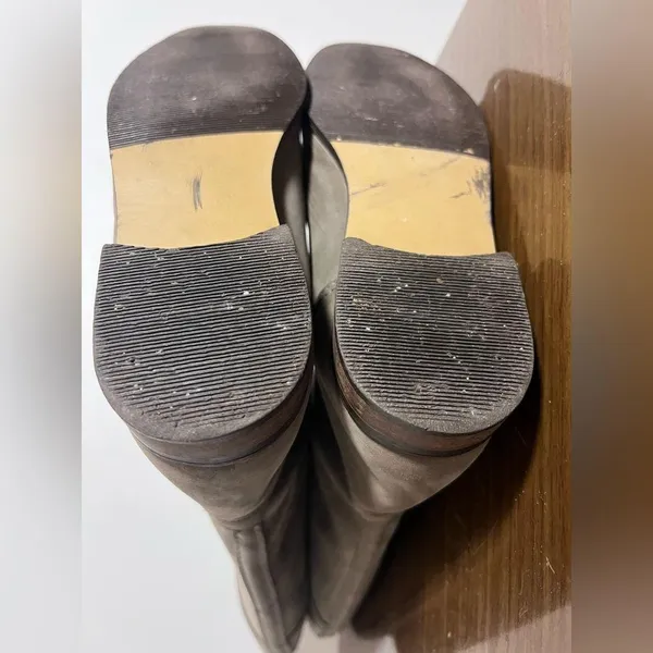 LL Bean Suede Riding Boots Tall Taupe Size 8 Made In Canada - Image 7