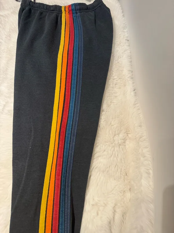 Aviator Nation 5 Stripe Hoodie & Sweatpants Set – Navy – Hoodie XS / Pants S – Preloved - Image 6