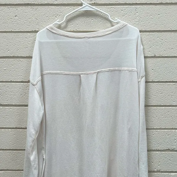 Free People White Long Sleeve Top size M - Image 5