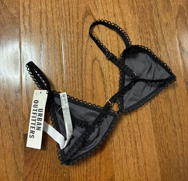 Urban Outfitters NWT Out From Under Christy About Time Satin Triangle Bra - Image 6