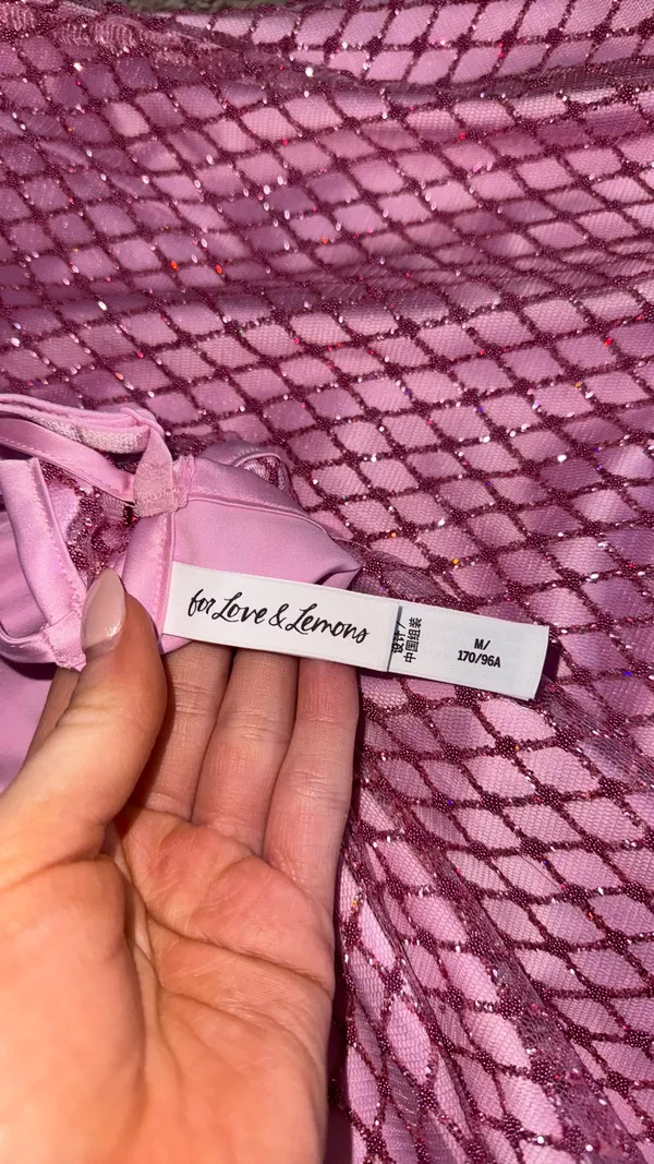 For Love And Lemons Glitter Slip Dress - Image 4