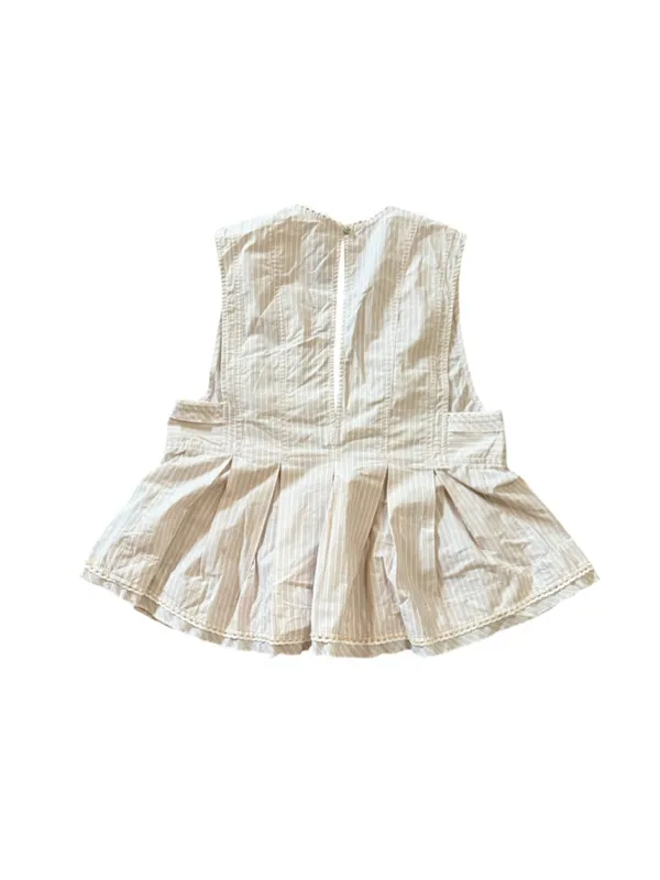 Free People Good Feels Stripe Sleeveless Top In Ivory Combo Women's Size XS NWT - Image 3