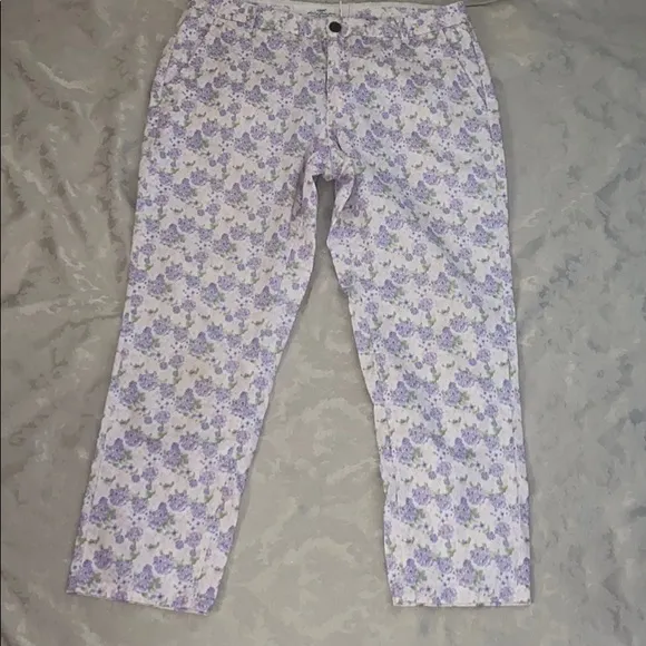 5/$30🎈 LOGG by H‎ & M women’s floral ankle pants size 12 - Image 4