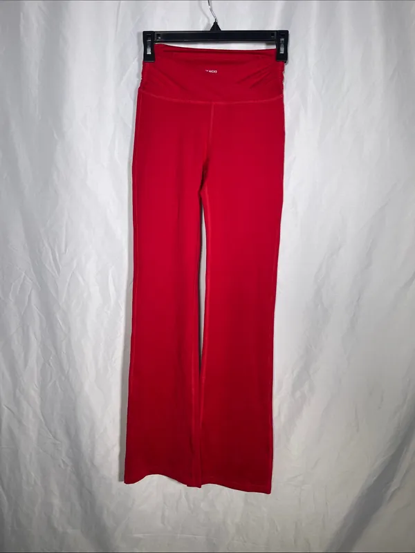 Gilly Hicks Womens Active Recharge Bootcut Yoga Flare Pant Crimson Red Small - Image 2