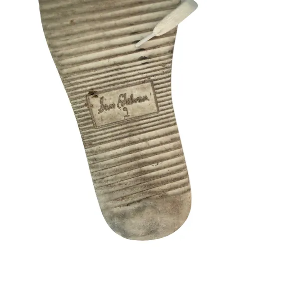 Sam Edelman White Leather Low Top‎ Sneakers Womens 9 Minimalist Lace Up Shoes - Image 8
