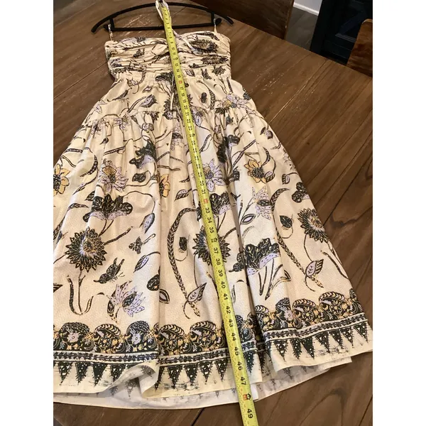 ULLA JOHNSON Ella lemon balm floral cut out halter midi dress size 2 - Image 4