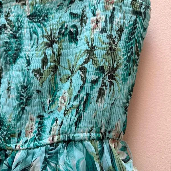 Miss Avenue Floral Print Tiered Ruffle Mini Dress Size Small Tropical Resort - Image 5