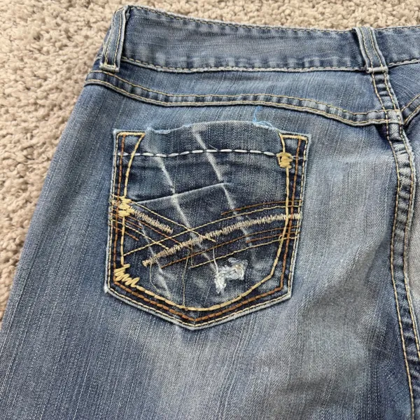 BKE Denim Culture Bootcut Jeans Blue Medium Wash Stretch 34x31.5 - Image 12