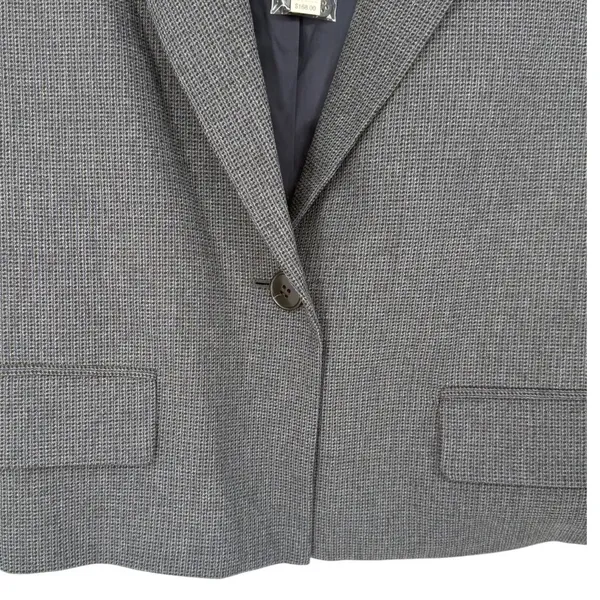 NWT Madewell Women's Sutter Crop Blazer Jacket Grey Italian Fabric NM509 Size XL - Image 10