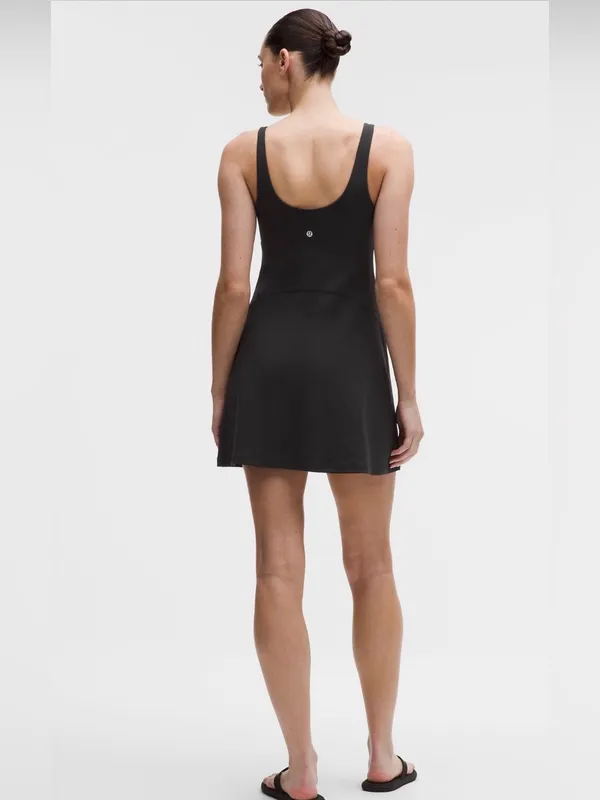 NWT Lululemon align dress black updated sleek liner currently available size 8 - Image 2