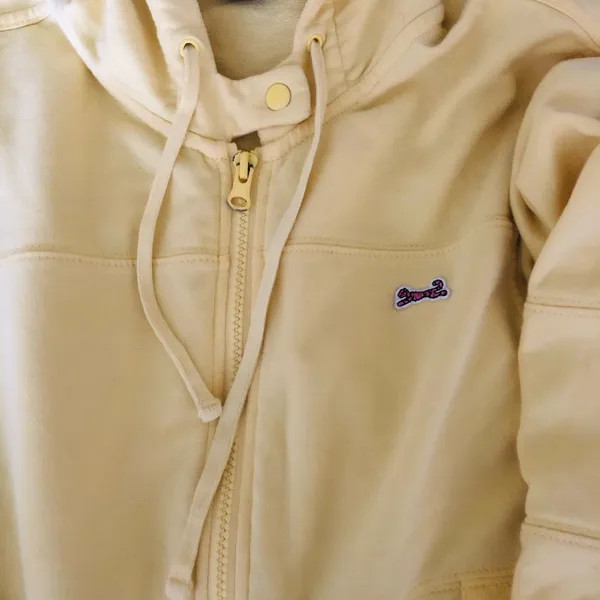 Le Tigre Butter Yellow Zip Up Hoodie - Image 3