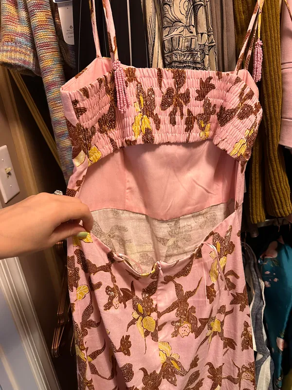 House of Harlow Pink Print Midi Dress - Image 6