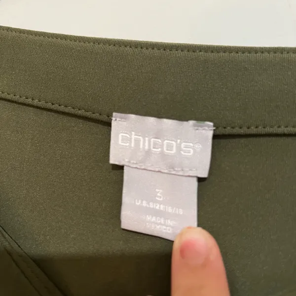 Chico’s Army Green Blouse Top Fall - Image 5