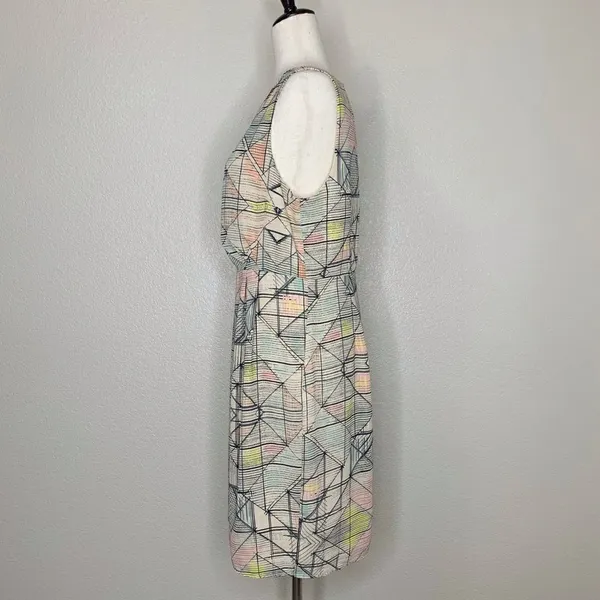 Forever 21 Geometric Print Sheath Dress, Sz Large - Image 6
