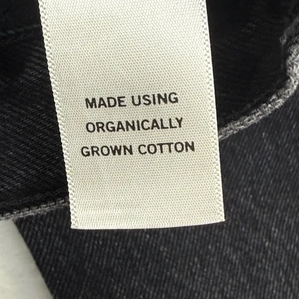 AGOLDE High Rise Straight‎ Leg Jeans Faded Black Raw Hem Size 30 Button Fly - Image 11