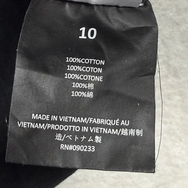 Fear of God Essentials University Crest Black Cotton T-Shirt Size 10 - Image 8