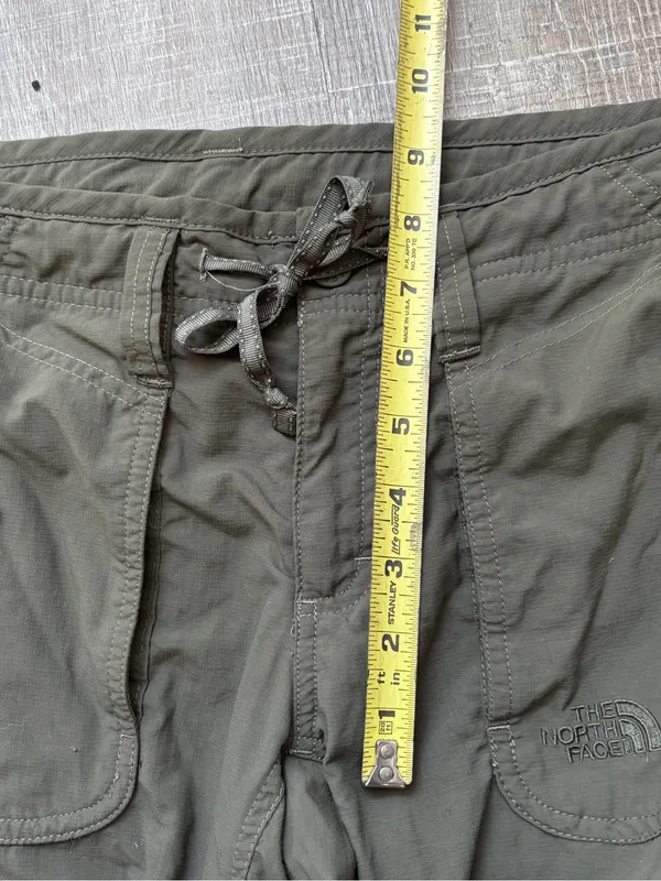 The North Face Womens Green Roll Up Hiking Cargo Pants Size 8 Nylon‎ Gorpcore - Image 13