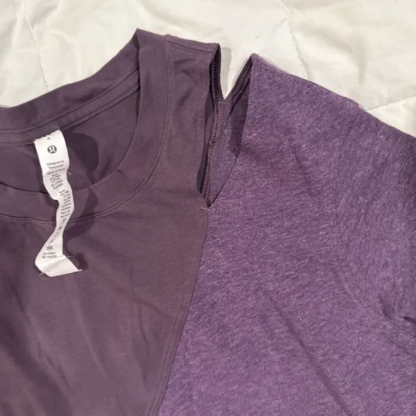 Lululemon Short Sleeve Shirt Purple Size 4 Size S/M - Image 2
