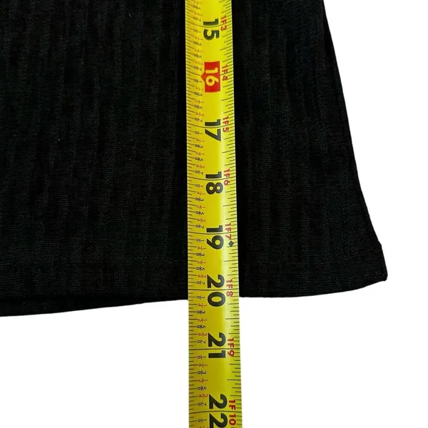 Zara Black Knit Sheer T-shirt Women Basic Top Size Medium | 67-37 - Image 5