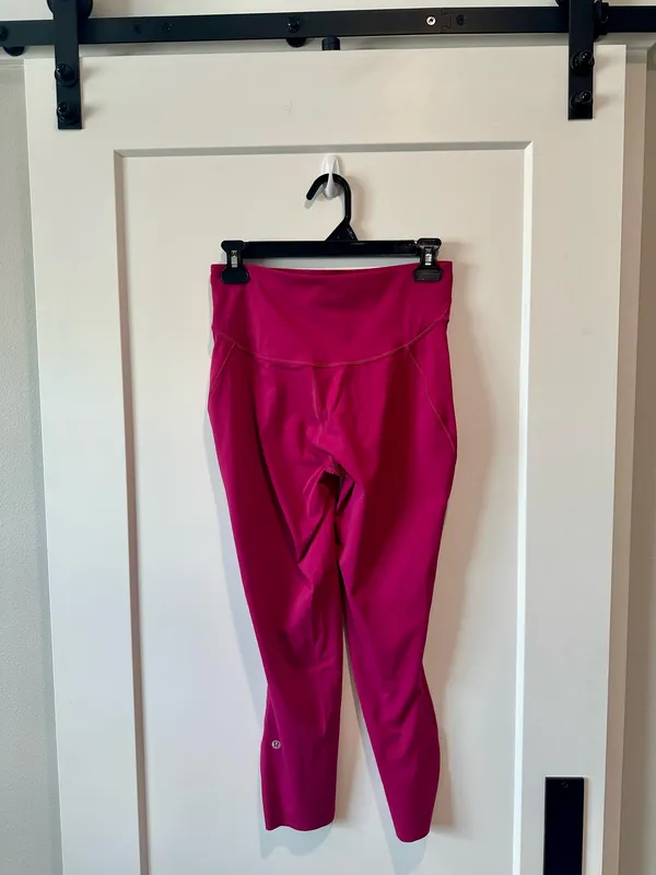 Lululemon Base Pace High-Rise Crop 23" Leggings Pink Size 8 - Image 4