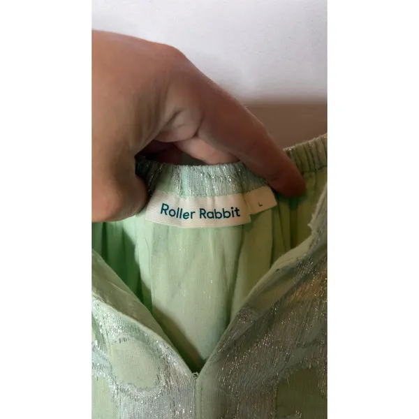 Roller Rabbit Sage Green Clermont Zara Maxi Dress sz L - Image 5