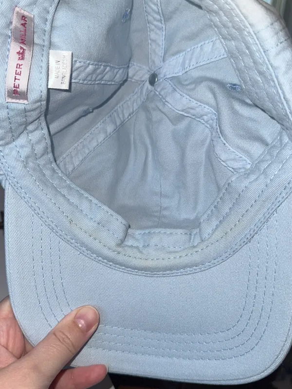 Peter Millar Light Blue Crown Embroidered Baseball Hat - Image 4