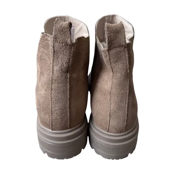 Steve Madden Marceline Taupe Suede Lug Sole Chelsea Ankle Boots Womens 10 - Image 4