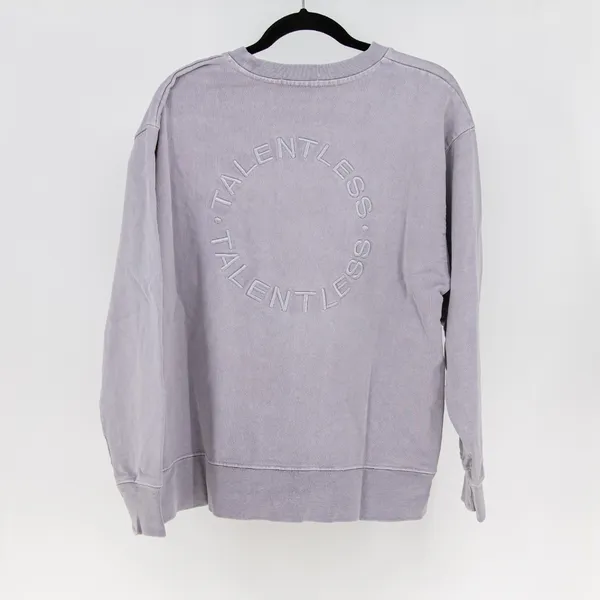 Talentless Women's Cotton Terry Lined Crew Neck Embroidered Sweatshirt Sweater - Image 3