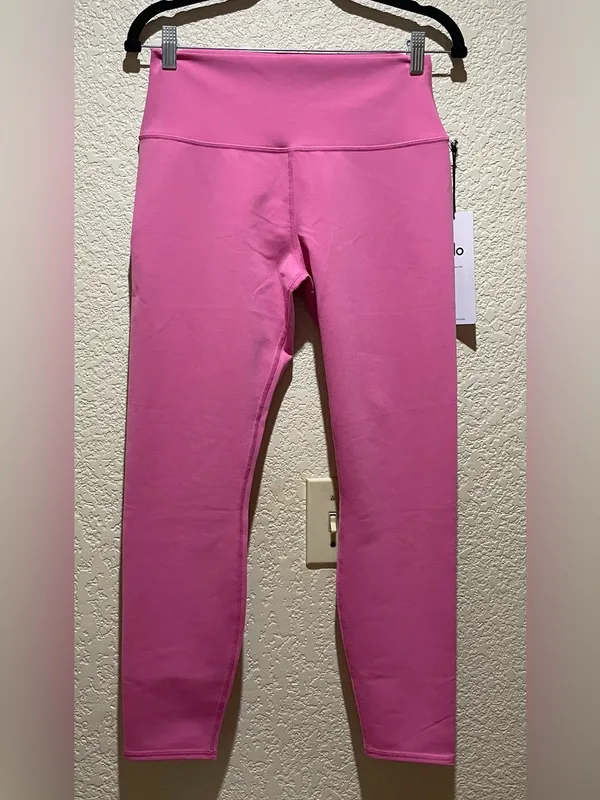 ALO Yoga NWT Airbrush Paradise Pink 7/8 High-Rise Leggings Size L - Image 3