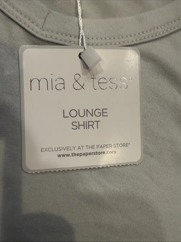 NWT MIA & Tess grey short sleeve lounge shirt size small - Image 5