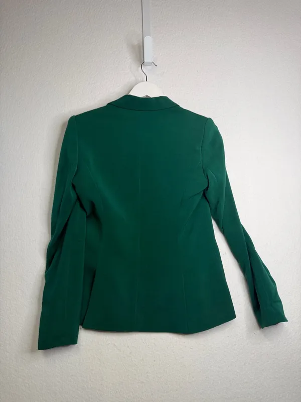 Alice + Olivia Emerald Green Women’s Fitted Blazer Small - Image 7