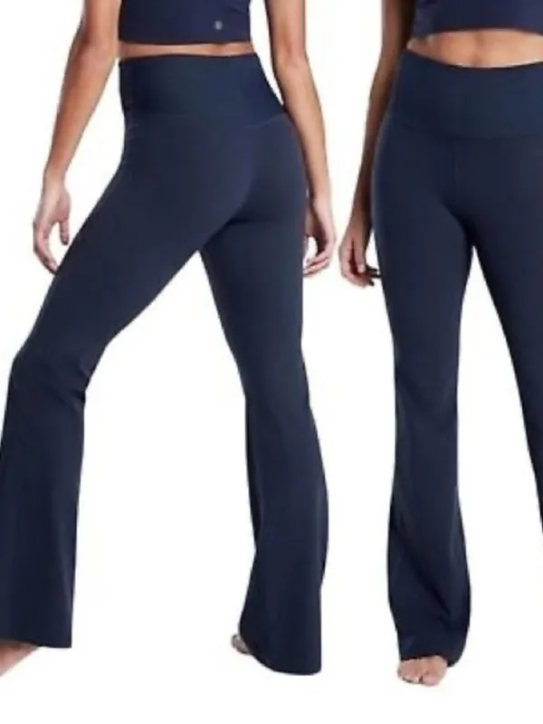 Athleta‎ Dark Blue Studio Flare High Rise Pants - Image 2