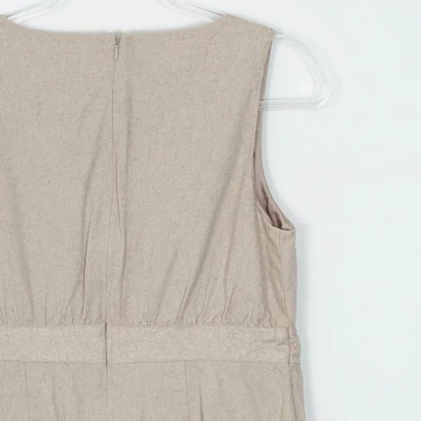 Anthropologie Maeve Linen Flaxen Rope Sleeveless Shimmer Dress‎ Womens Size 2P - Image 7