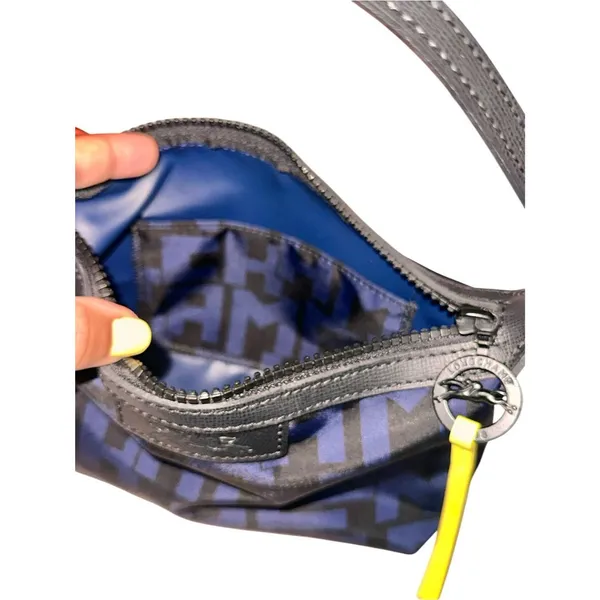 Longchamp Le Pliage LGP Nylon Pouch Clutch Black Navy - Image 6