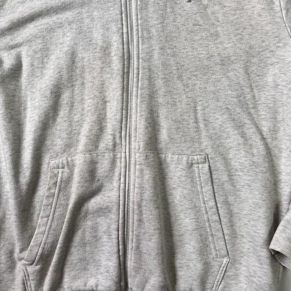 Plain Gray Zip Up Hoodie - Image 2