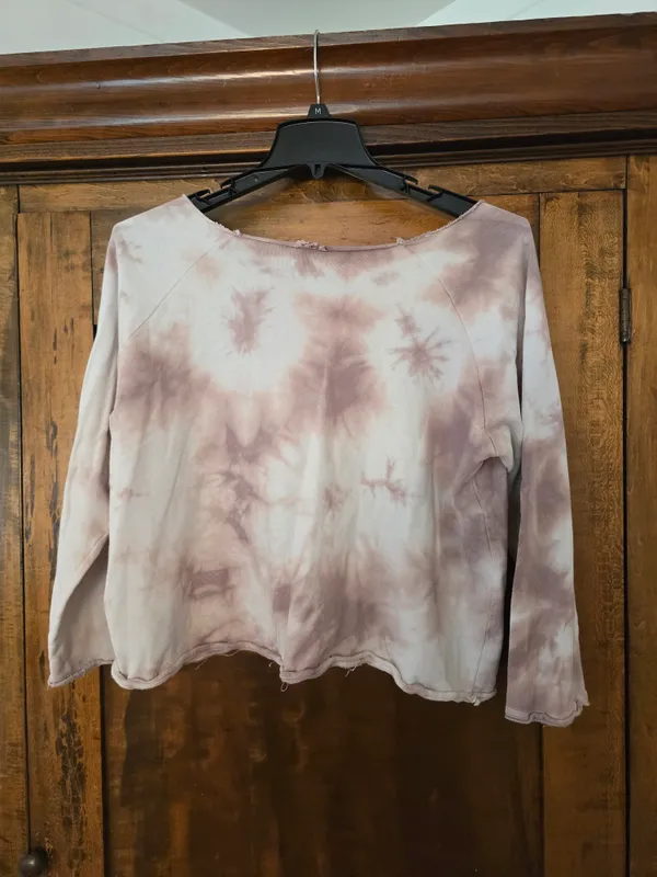 O POL Pink Tie-Dye Lightweight Women’s Pullover Sweatshirt Medium - Image 6
