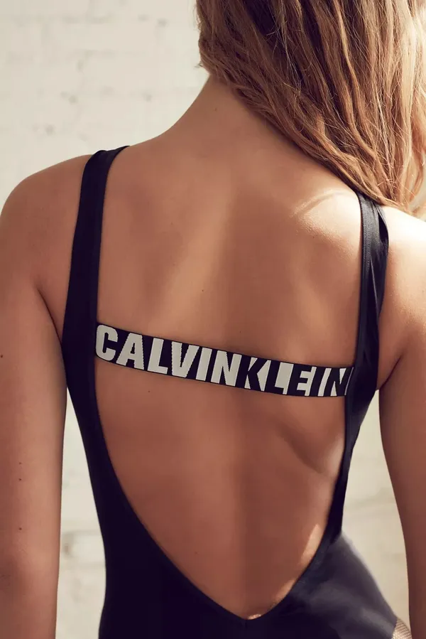 Urban Outfitters X Calvin Klein Id Fishnet V-Back Bodysuit - Image 3