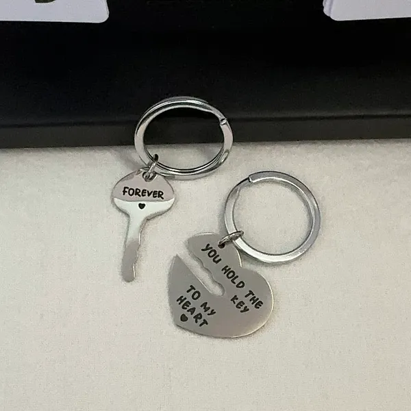 Key Love Heart Keychain Charm for Men Women Car Keychain Key Ring Bag Charm - Image 4