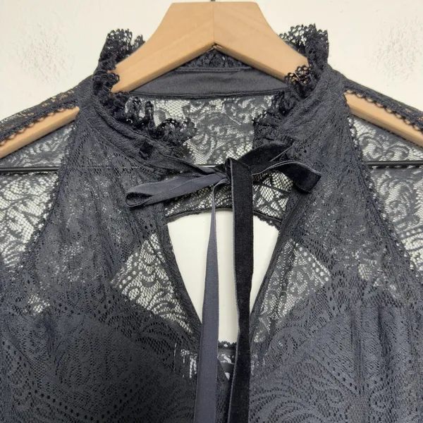 Killstar Women Shes Stardust Lace Mini Dress Small‎ Black Goth Grunge Witchy - Image 4