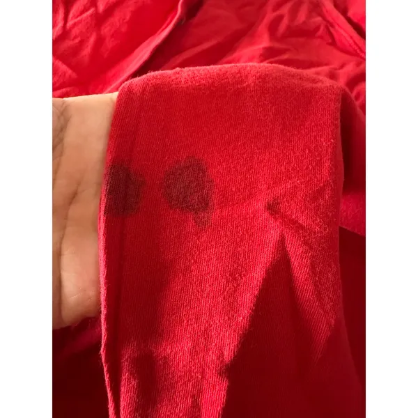 Hollister Women’s Medium Red Long Sleeve Scoop Neck Logo T Shirt Stretch Casual - Image 8