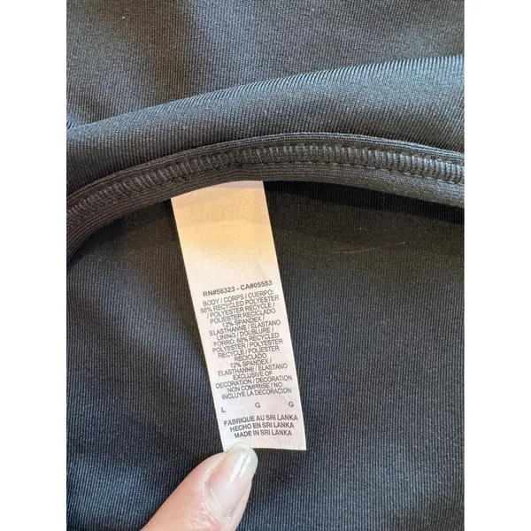 Nike Womens Black Dri-FIT Racerback Sports Bra Size L‎ Athletic Yoga Running - Image 4