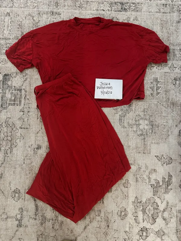 House PJ Lounge set - Vintage Red with VdayPatch - XS/S, worn once. SOFTEST, lightweight. Washed once. Still in perfect condition no stains! - Image 4